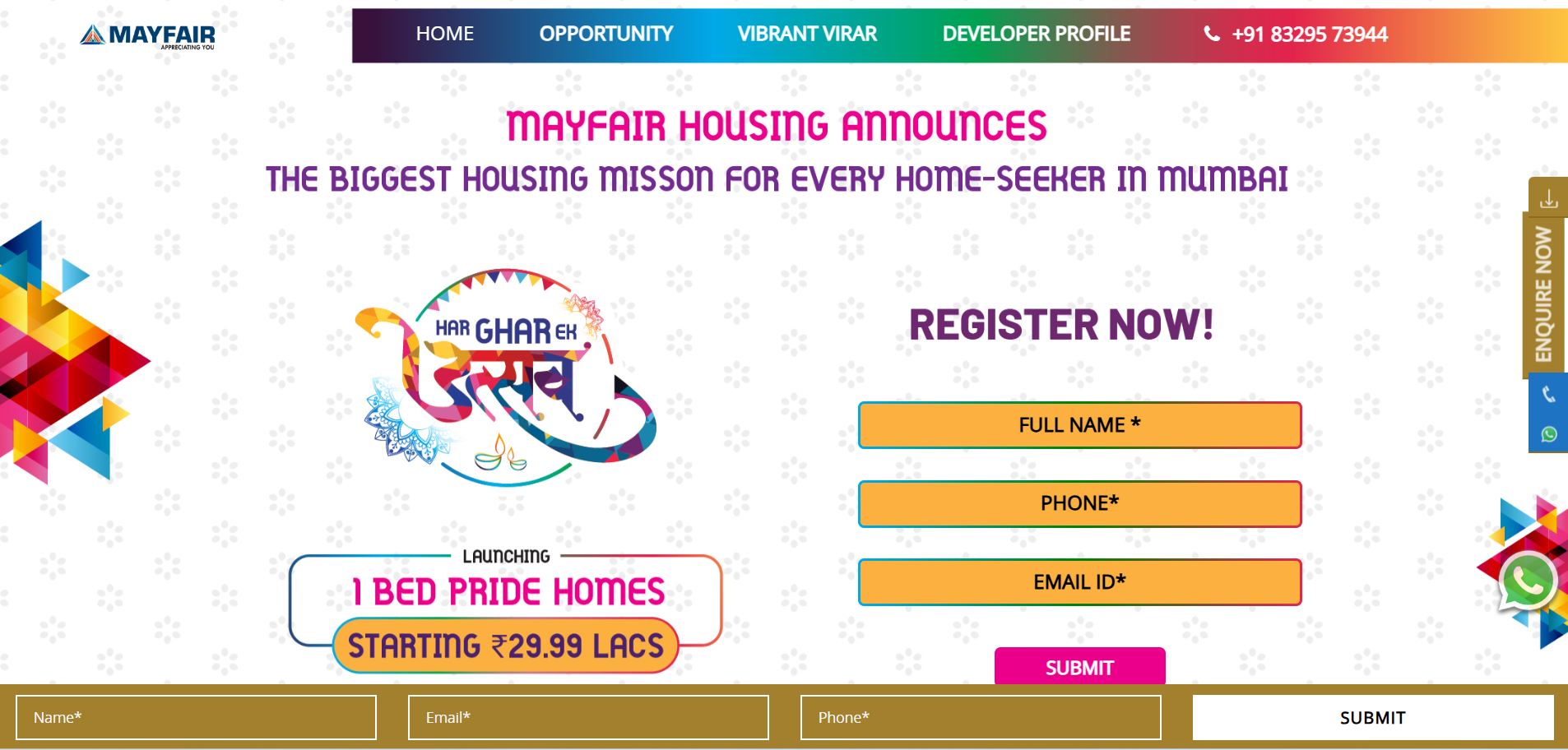 mayfairpridehomes website preview image